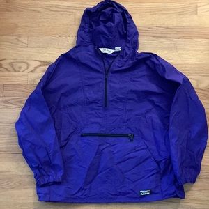 Vintage Purple L L Bean Rain Jacket Anorak Windbreaker XL Made in USA
